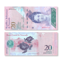 Venezuela 20 Bolívares Fuertes, 2013, B361f, P91f, UNC