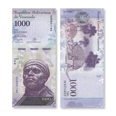 Venezuela 1,000 Bolívares Fuertes, 2017, B365b, P95b, UNC