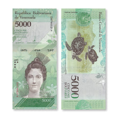 Venezuela 5,000 Bolívares Fuertes, 2017, B367c, P97c, UNC