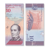 Venezuela 10 Bolívares Soberanos, 2018, B373a, P103, UNC