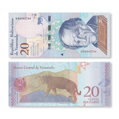 Venezuela 20 Bolívares Soberanos, 2018, B374a, P104, UNC
