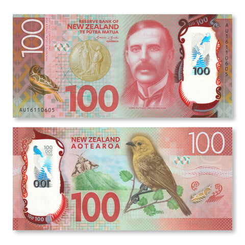 New Zealand 100 Dollars, 2016, B141a, P195, UNC - Robert's World Money - World Banknotes