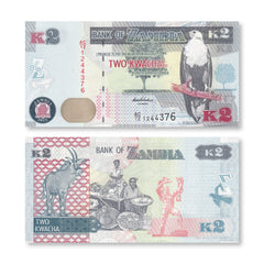 Zambia 2 Kwacha, 2012, B152a, P49a, UNC