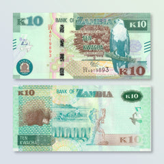 Zambia 10 Kwacha, 2020, B167b, UNC