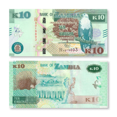 Zambia 10 Kwacha, 2020, B167b, UNC