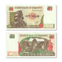 Zimbabwe 50 Dollars, 1994, B108a, P8a, UNC