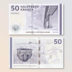 Denmark 50 Kroner, 2016, B935f, P65h, UNC - Robert's World Money - World Banknotes