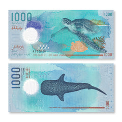 Maldives 1000 Rufiyaa, 2015, B221a, P31, UNC - Robert's World Money - World Banknotes