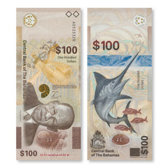 Bahamas 100 Dollars, 2021, B355a, UNC - Robert's World Money - World Banknotes