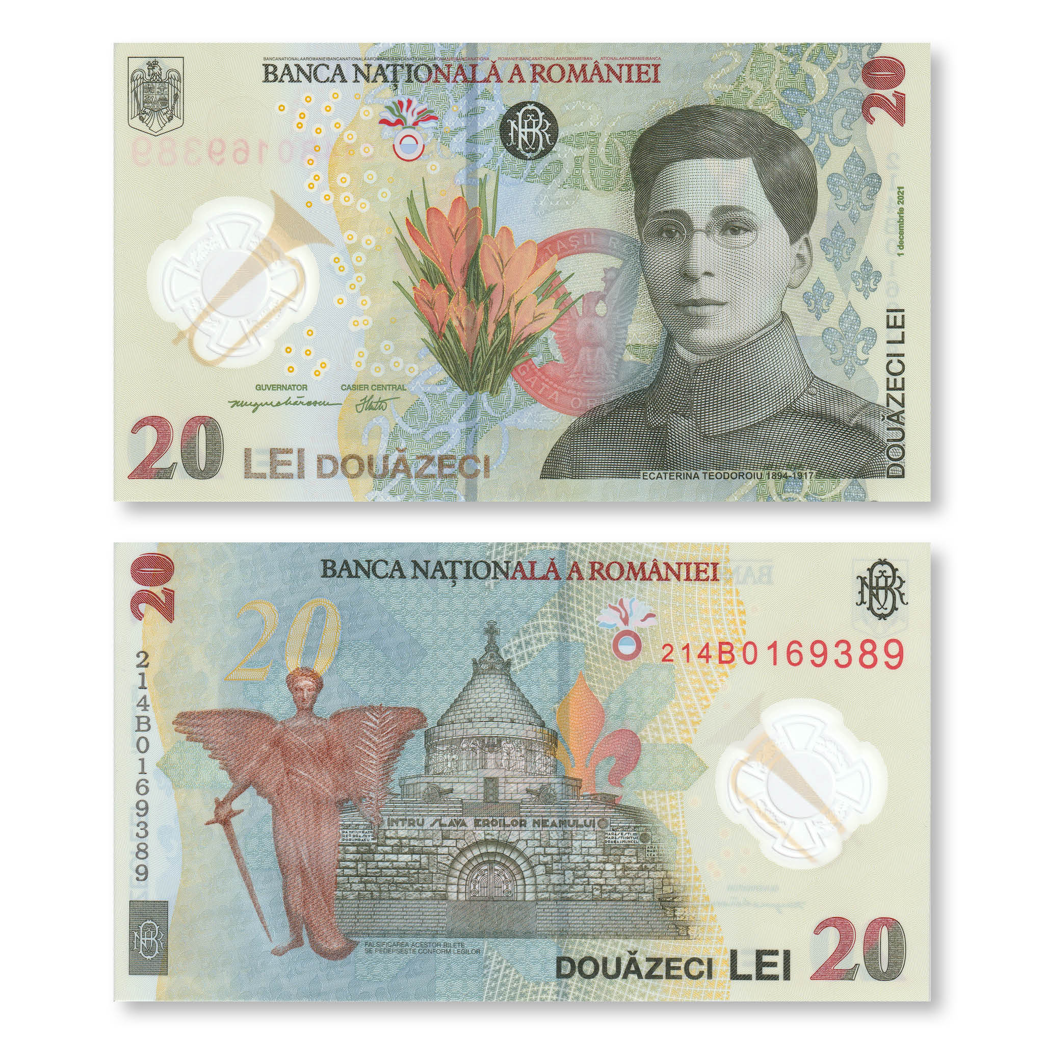 Romania 20 Lei, 2021, B293a, UNC - Robert's World Money - World Banknotes