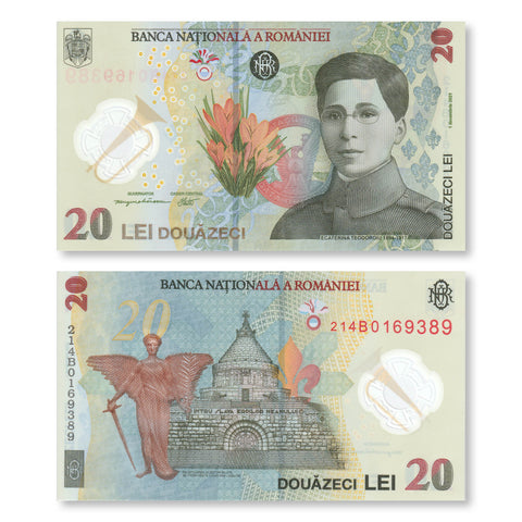 Romania 20 Lei, 2021, B293a, UNC - Robert's World Money - World Banknotes