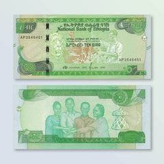 Ethiopia 10 Birr, 2012/2020, B335a, UNC - Robert's World Money - World Banknotes