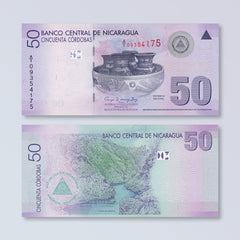 Nicaragua 50 Córdobas, 2007, B499a, P203a, UNC - Robert's World Money - World Banknotes