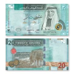 Jordan 20 Dinars, 2022 (2023), B238a, UNC - Robert's World Money - World Banknotes
