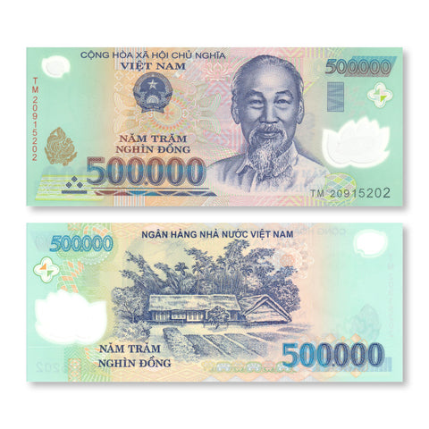 Vietnam 500000 Dong, 2020, B348p, P124, UNC - Robert's World Money - World Banknotes