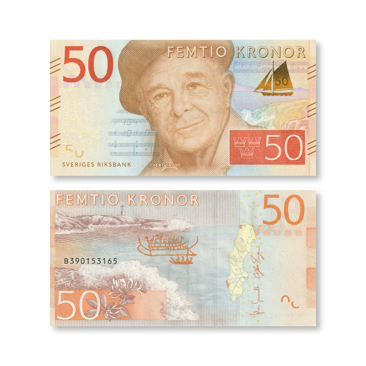 Sweden 50 Kronor, 2015, P70, UNC - Robert's World Money - World Banknotes