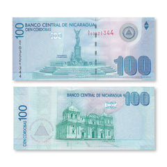 Nicaragua 100 Córdobas, 2007, B500a, P204a, UNC - Robert's World Money - World Banknotes
