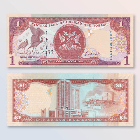 Trinidad & Tobago 1 Dollar, 2006, B221a, P46, UNC - Robert's World Money - World Banknotes