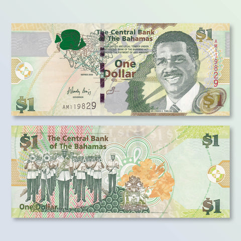 Bahamas 1 Dollar, 2008, B337a, P71, UNC - Robert's World Money - World Banknotes