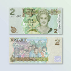 Fiji 2 Dollars, 2011, B520b, P109b, UNC - Robert's World Money - World Banknotes