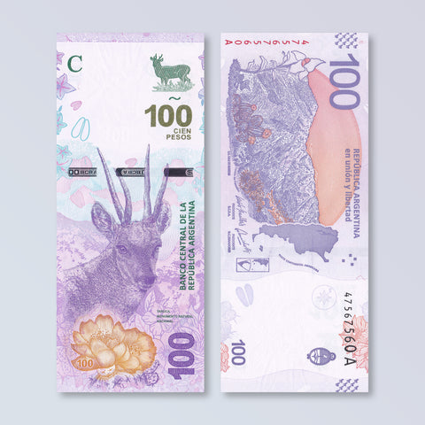 Argentina 100 Pesos, 2018, B419a, UNC - Robert's World Money - World Banknotes