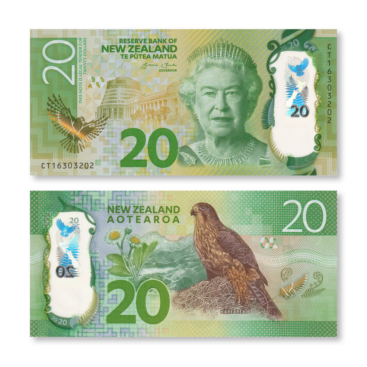 New Zealand 20 Dollars, 2016, B139a, P193, UNC - Robert's World Money - World Banknotes