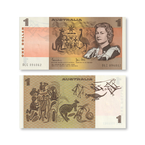 Australia 1 Dollar, 1982, B210g, P42d, UNC - Robert's World Money - World Banknotes