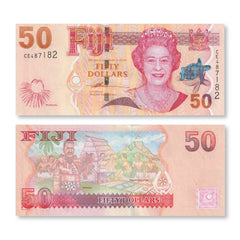 Fiji 50 Dollars, 2007, B524a, P113a, UNC - Robert's World Money - World Banknotes
