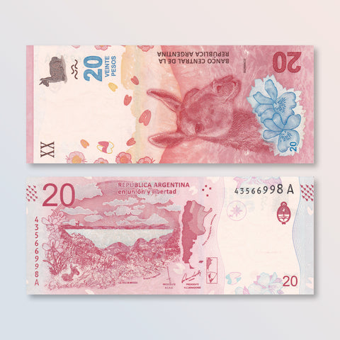 Argentina 20 Pesos, 2017, B417a, P361, UNC - Robert's World Money - World Banknotes