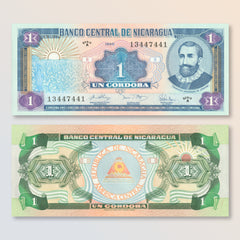 Nicaragua 1 Córdoba, 1990, B467a, P173, UNC - Robert's World Money - World Banknotes