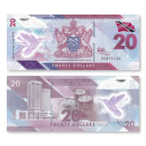 Trinidad & Tobago 20 Dollars, 2020, B239a, Trinidad's first polymer series, UNC - Robert's World Money - World Banknotes