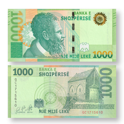 Albania 1000 Leke, 2019 (2021), B324a, UNC - Robert's World Money - World Banknotes