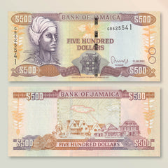 Jamaica 500 Dollars, 2021, B240m, P85, UNC - Robert's World Money - World Banknotes