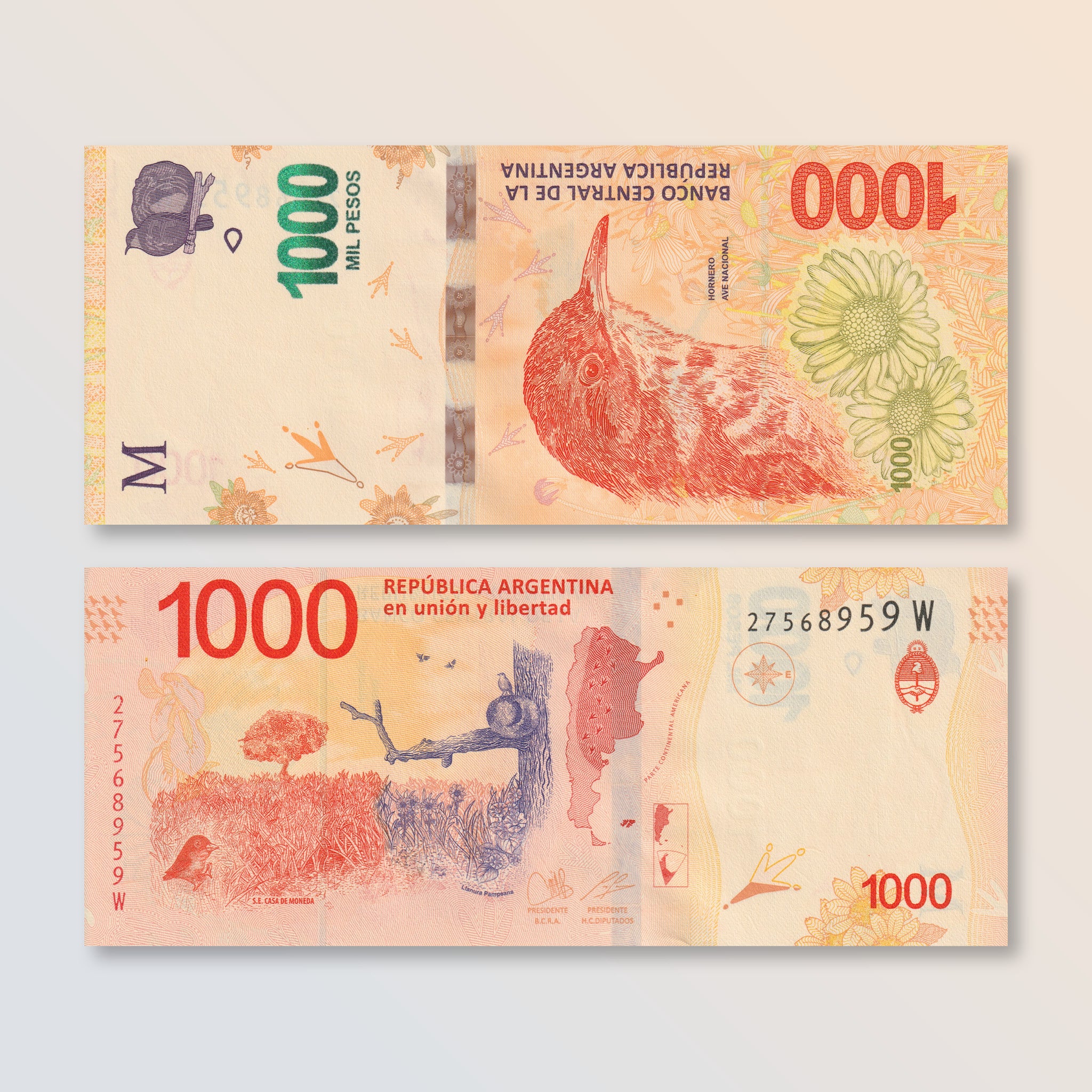 Argentina 1000 Pesos, 2020, B422e, P366, UNC - Robert's World Money - World Banknotes