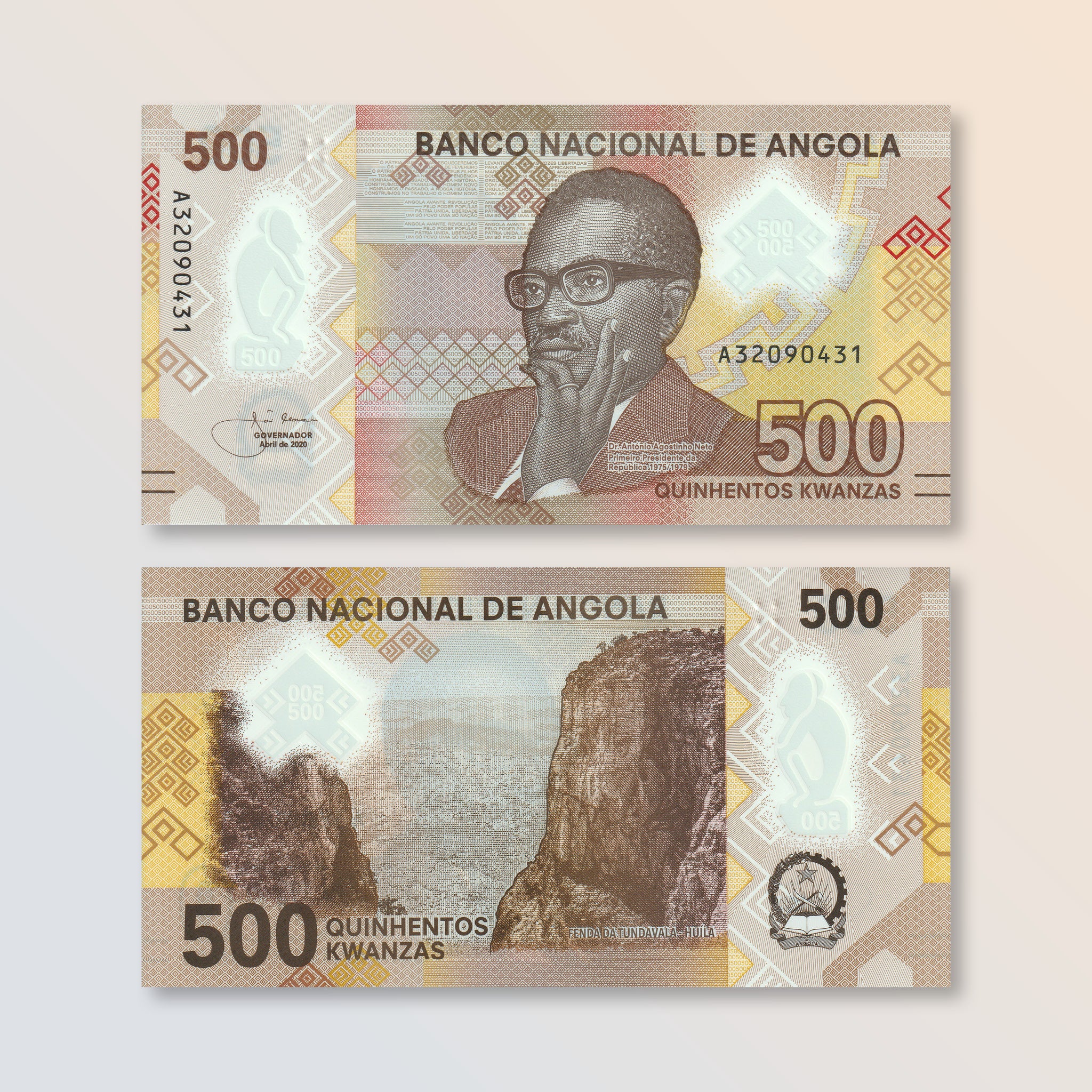 Angola 500 Kwanzas, 2020, B558a, UNC - Robert's World Money - World Banknotes