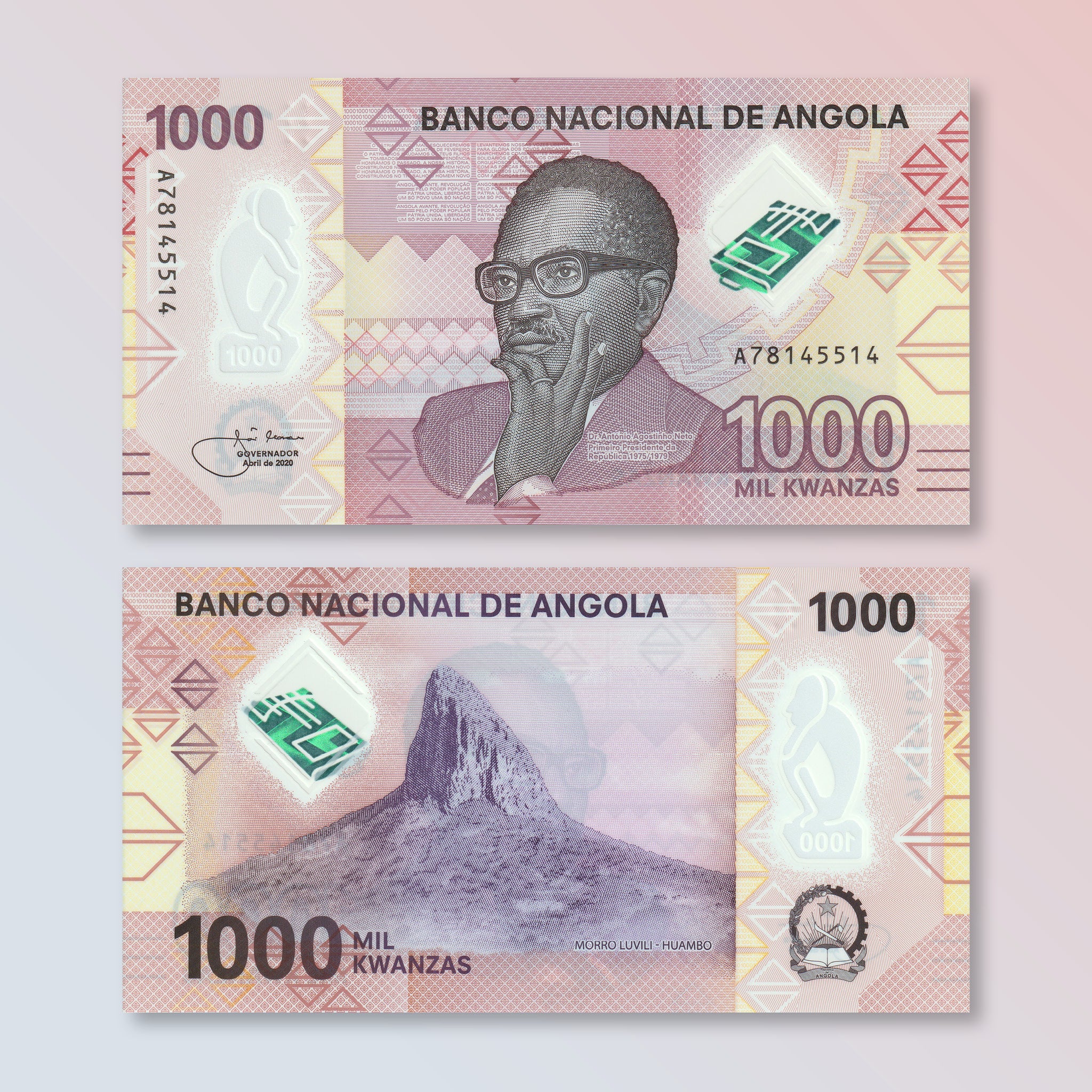 Angola 1000 Kwanzas, 2020, B559a, UNC - Robert's World Money - World Banknotes