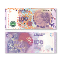 Argentina 100 Pesos, 2017, Eva Peron, B413b, P358d, UNC