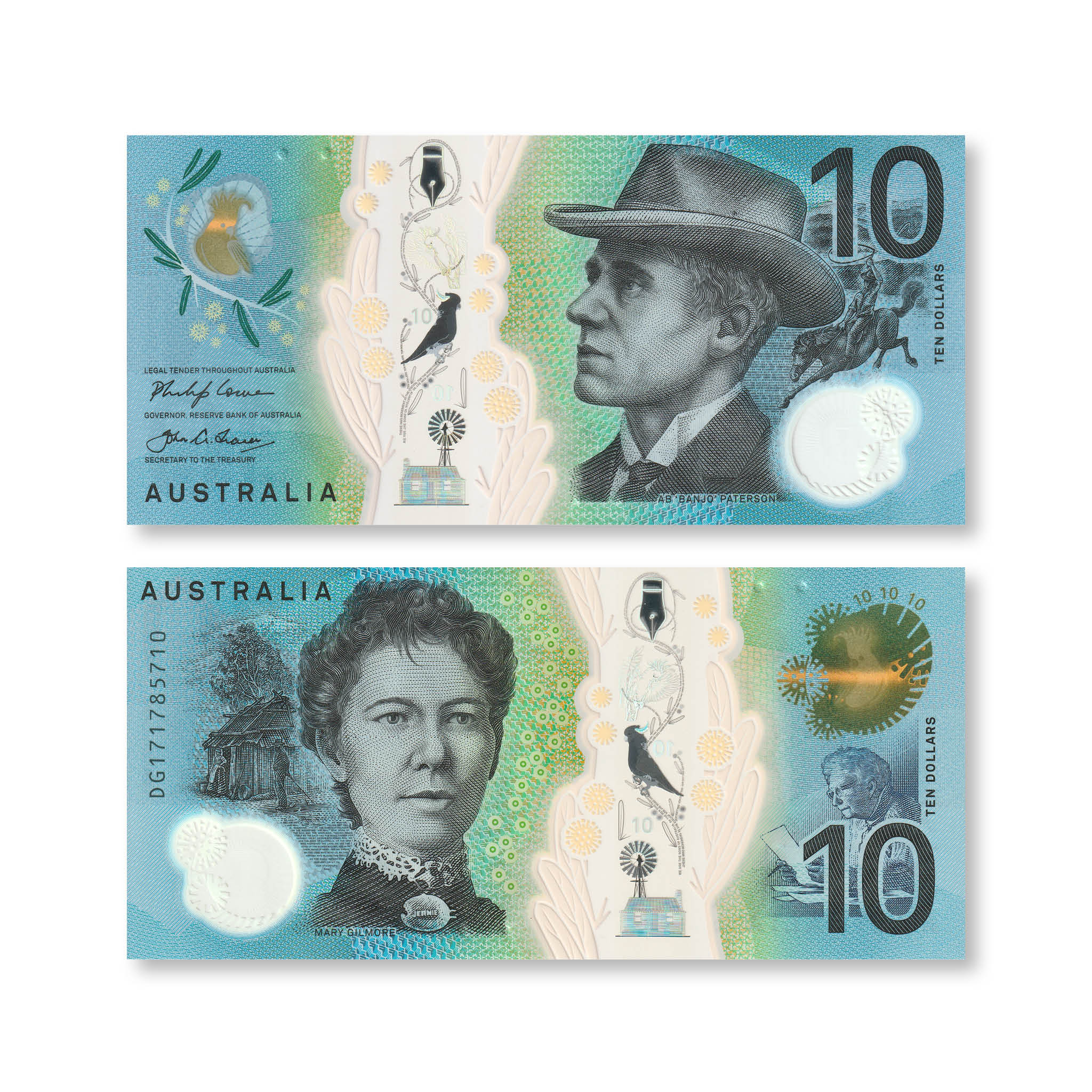 Australia Set: 5, 10 & 20 Dollars, 2016–2019, B230-B232, UNC - Robert's World Money - World Banknotes