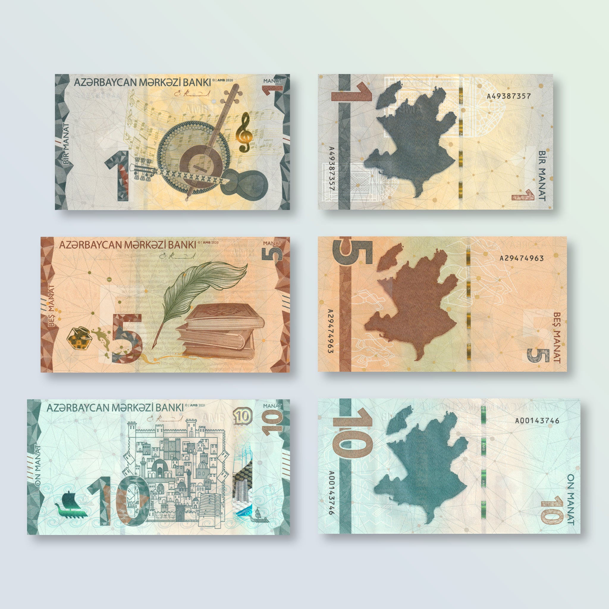 Современные банкноты азербайджанского маната — основной способ расчёта в повседневной жизни внутри страны