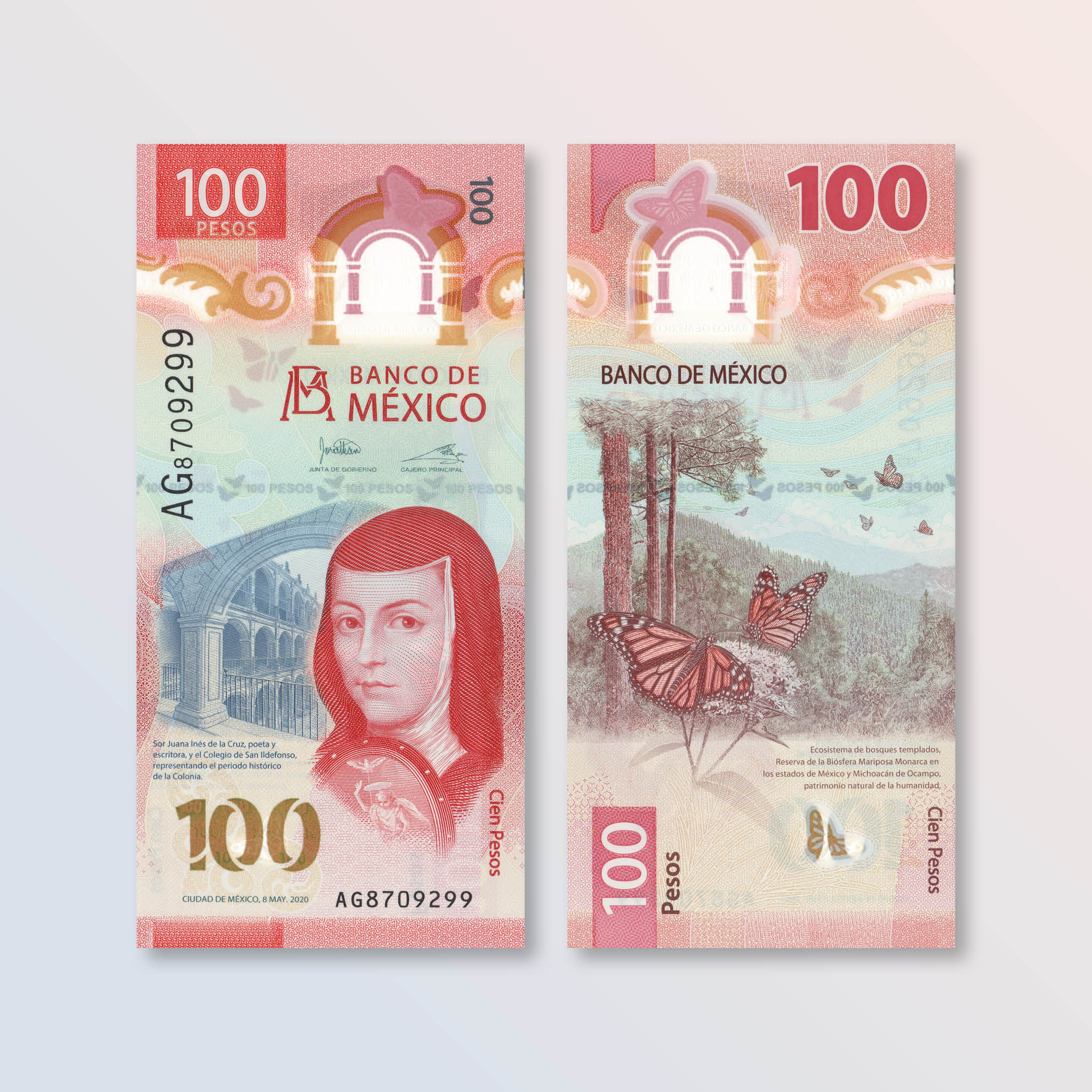 Mexico 100 Pesos, 2020, B715a, IBNS Banknote of the Year 2020, UNC - Robert's World Money - World Banknotes