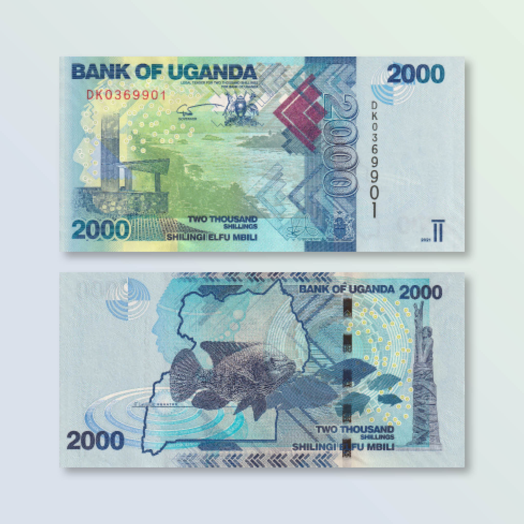 Uganda 2000 Shillings, 2021, B155f, P50, UNC - Robert's World Money - World Banknotes