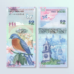Bermuda 2 Dollars, 2009, B230b, P57b, IBNS Banknote of the Year 2009, UNC