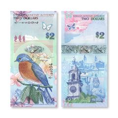 Bermuda 2 Dollars, 2009, B230b, P57b, IBNS Banknote of the Year 2009, UNC