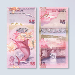 Bermuda 5 Dollars, 2009, Replacement, Low Serial, B231az, P58, UNC
