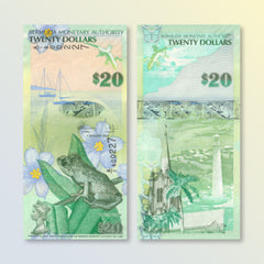 Bermuda 20 Dollars, 2009 (2024), B233c, P60b, aUNC