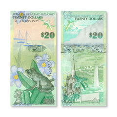 Bermuda 20 Dollars, 2009 (2024), B233c, P60b, aUNC