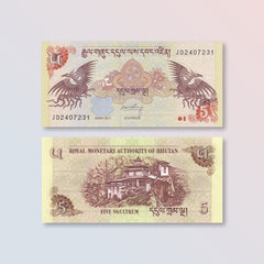 Bhutan 5 Ngultrum, 2011, B217b, P28b, UNC