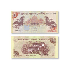 Bhutan 5 Ngultrum, 2011, B217b, P28b, UNC