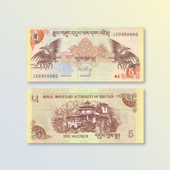 Bhutan 5 Ngultrum, 2015, B217c, P28c, UNC