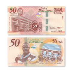 Botswana 50 Pula, 2025 Commemorative, B131a, UNC